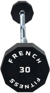 French Fitness EZ Curl Urethane Barbell 30 lbs - Single (New)