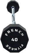 French Fitness EZ Curl Urethane Barbell 40 lbs - Single (New)