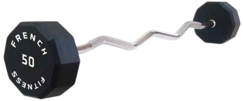 French Fitness EZ Curl Urethane Barbell 50 lbs - Single (New) Image