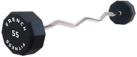 French Fitness EZ Curl Urethane Barbell 55 lbs - Single (New) Image