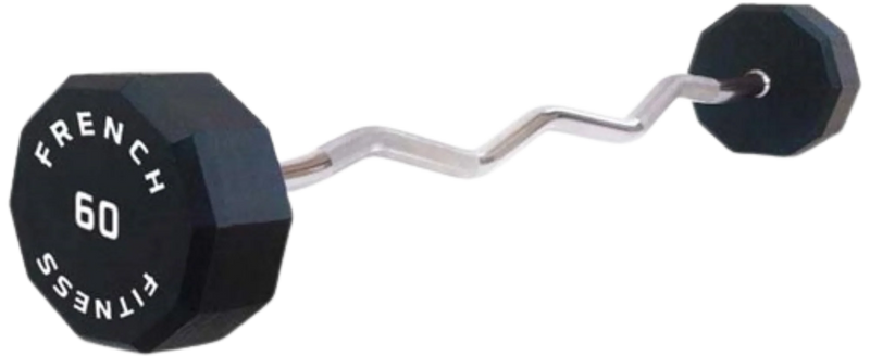 French Fitness EZ Curl Urethane Barbell 60 lbs - Single (New) Image