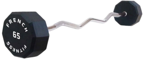 French Fitness EZ Curl Urethane Barbell 65 lbs - Single (New) Image