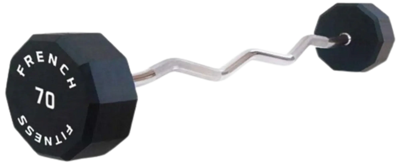 French Fitness EZ Curl Urethane Barbell 70 lbs - Single (New) Image