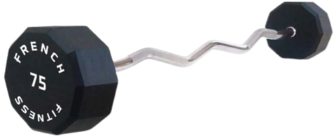French Fitness EZ Curl Urethane Barbell 75 lbs - Single (New) Image