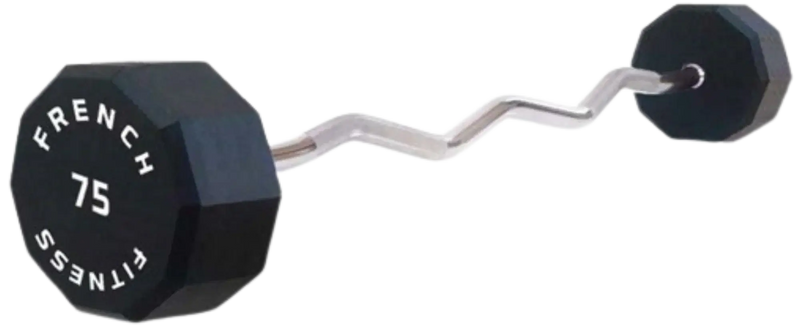 French Fitness EZ Curl Urethane Barbell 75 lbs - Single (New) Image