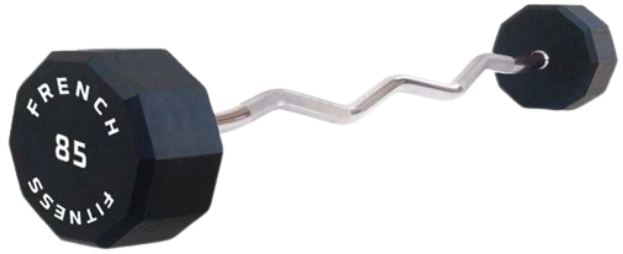 French Fitness EZ Curl Urethane Barbell 85 lbs - Single