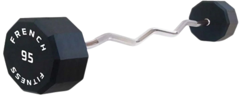 French Fitness EZ Curl Urethane Barbell 95 lbs - Single (New) Image