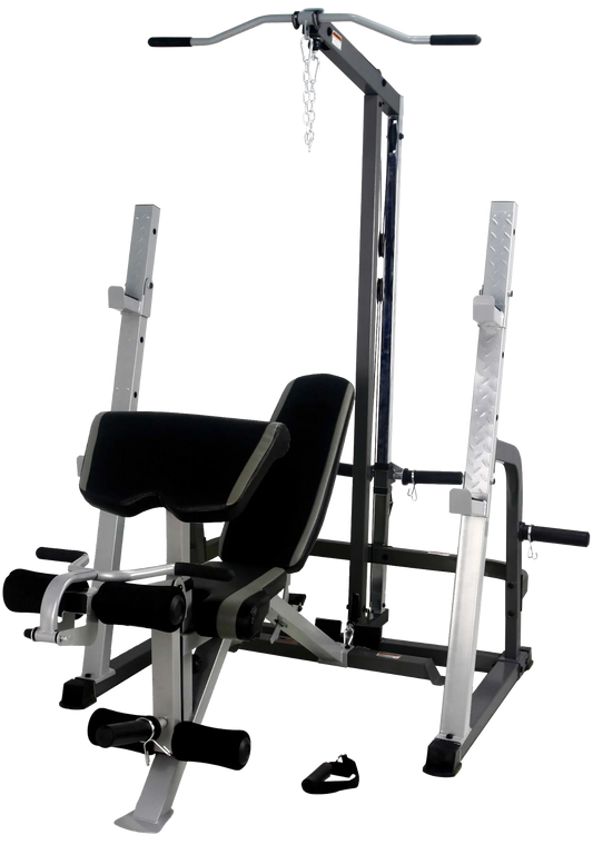 French Fitness FL3 Freightweight Lat & Olympic Bench Gym (New)