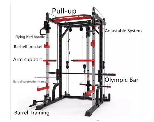 French Fitness FSR10 Multi Cable Functional Smith Rack Machine (New)