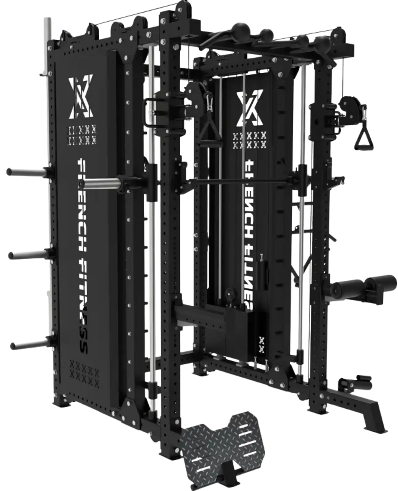 French Fitness FSR100-CB Commercial Cable Smith Rack w/Counter Balance (New) Image