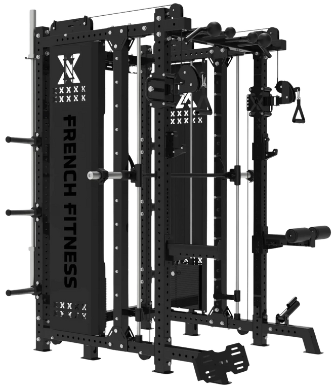 French Fitness FSR100 Commercial Functional Smith Rack System - Side View