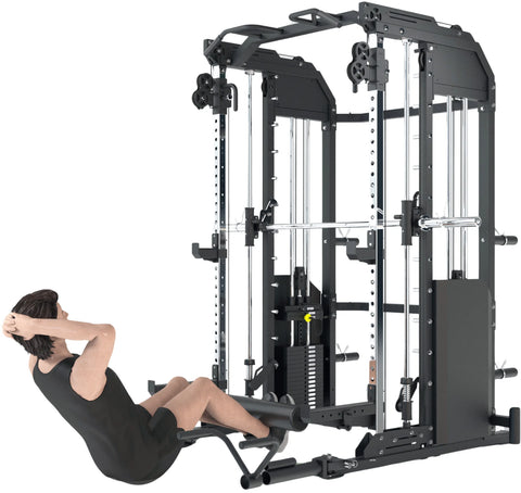 French Fitness FSR50 Dual Cable & Smith Rack Home Gym (New)
