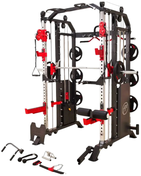 French Fitness FSR50 Dual Cable & Smith Rack Home Gym (New)