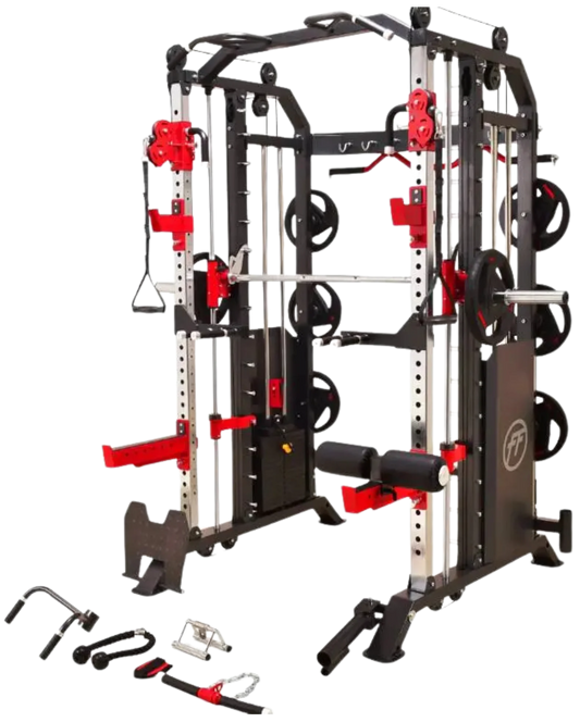 French Fitness FSR50 Dual Cable & Smith Rack Home Gym (New)