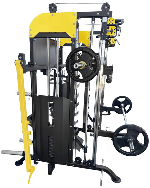 French Fitness FSR90 Functional Trainer Smith & Squat Rack Machine (New)