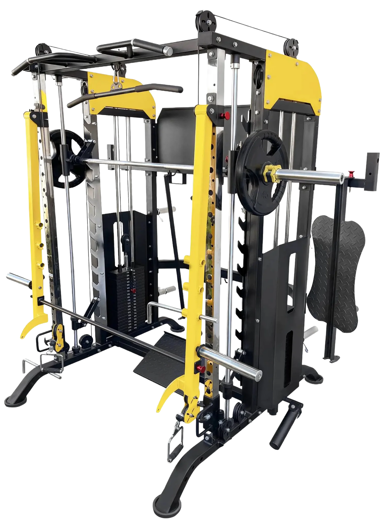 French Fitness FSR90 Functional Trainer Smith Machine New Angled Front View