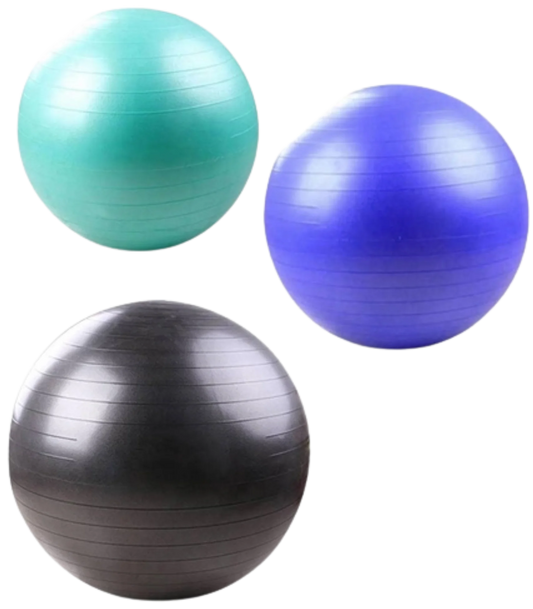 French Fitness Anti Burst Stability Exercise Ball Set of 3 (55 to 75 cm) (New)