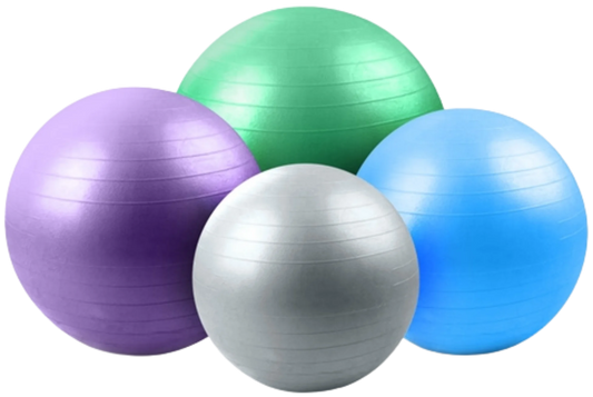French Fitness Anti Burst Stability Exercise Ball Set of 4 (45 to 75 cm) (New)