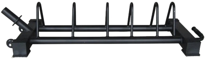French Fitness Horizontal Bumper Plate Storage Rack Front View