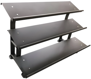 French Fitness FF-HDR 3 Tier Hex Dumbbell Rack - Angled View