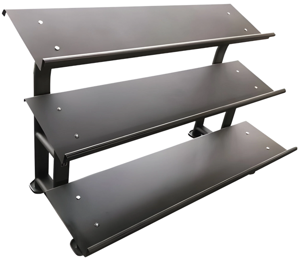 French Fitness FF-HDR 3 Tier Hex Dumbbell Rack - Angled View