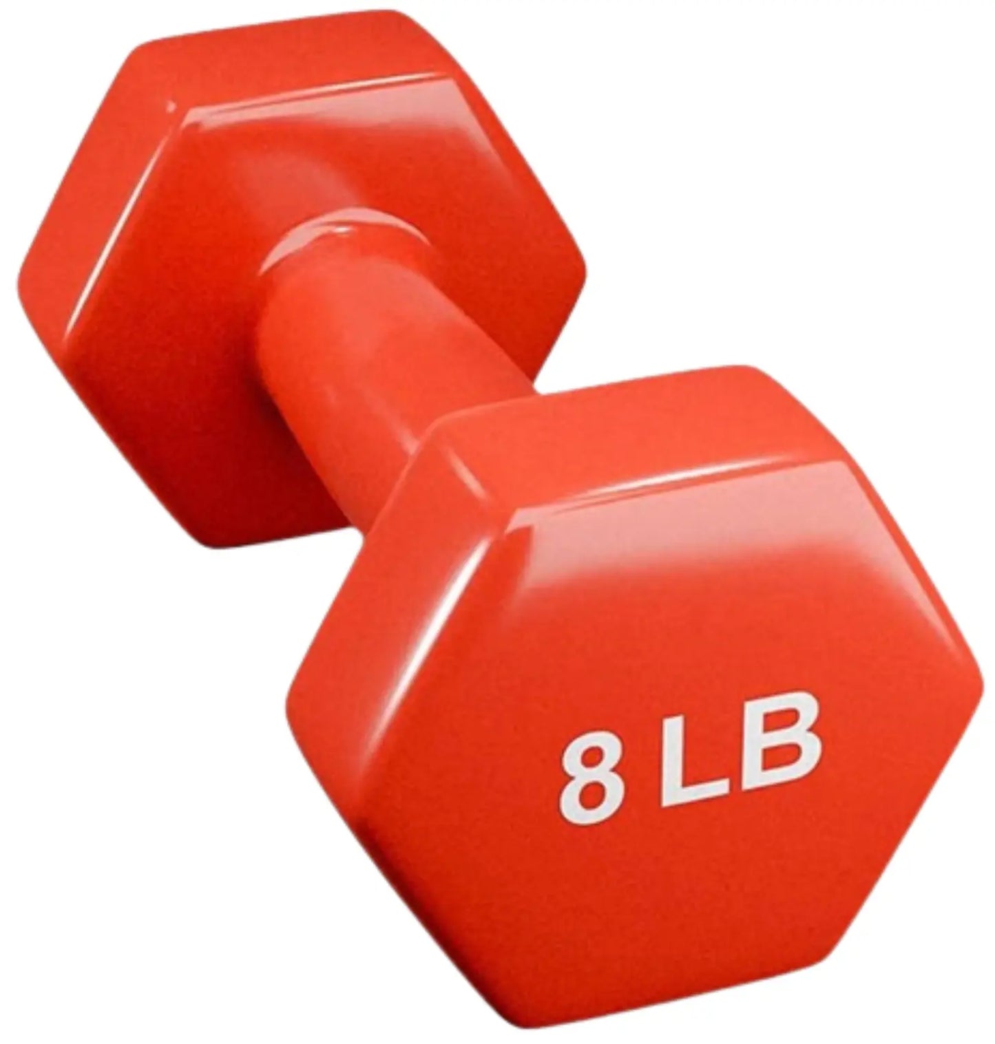 French Fitness Colorful Hex Vinyl Dumbbell Set 1 to 10 lbs w/Rack (New)