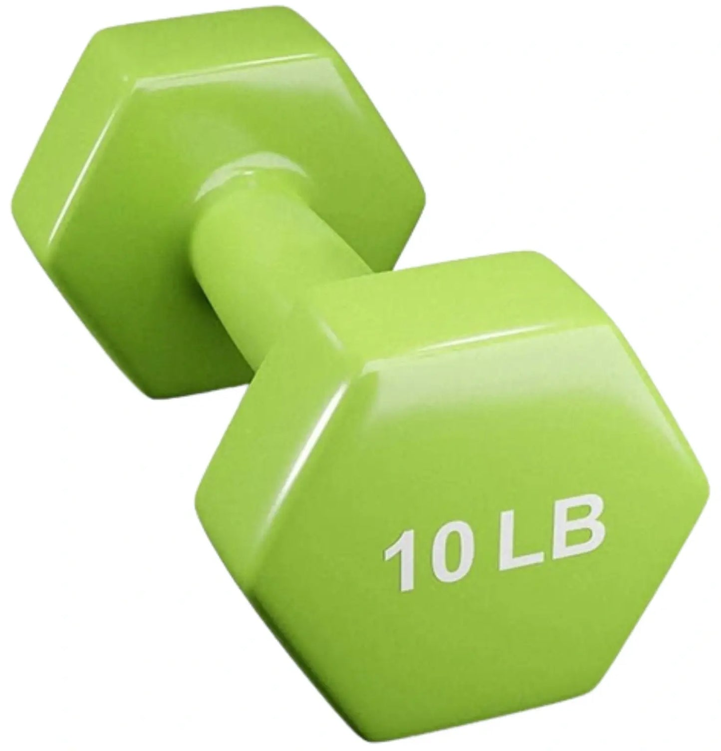 French Fitness Colorful Hex Vinyl Dumbbell Set 1 to 10 lbs w/Rack (New)
