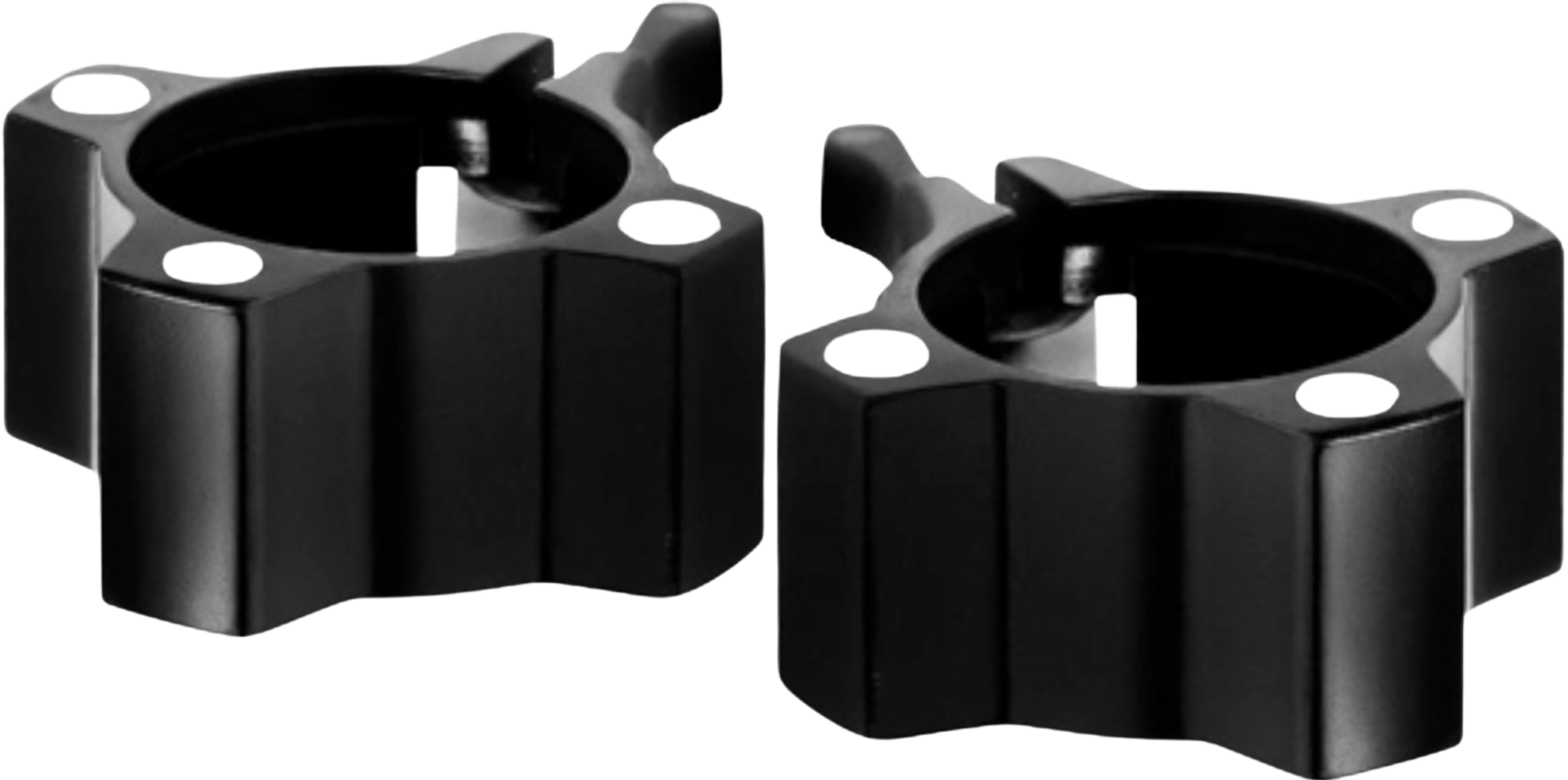 French Fitness Magnetic Aluminum Jaw Lock Collars - Black (Pair) (New)