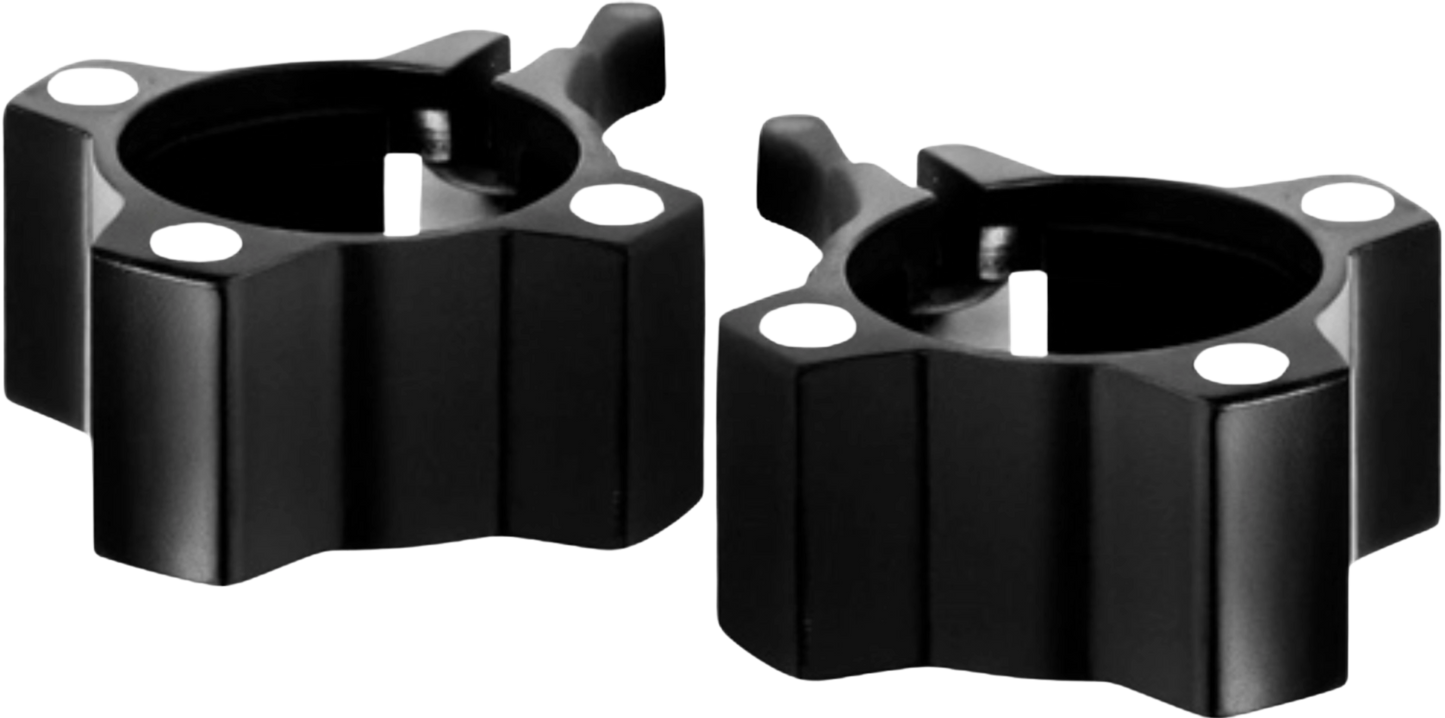 French Fitness Magnetic Aluminum Jaw Lock Collars - Black (Pair) (New)