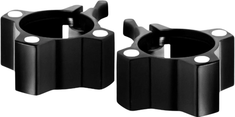 French Fitness Magnetic Aluminum Jaw Lock Collars - Black (Pair) (New)