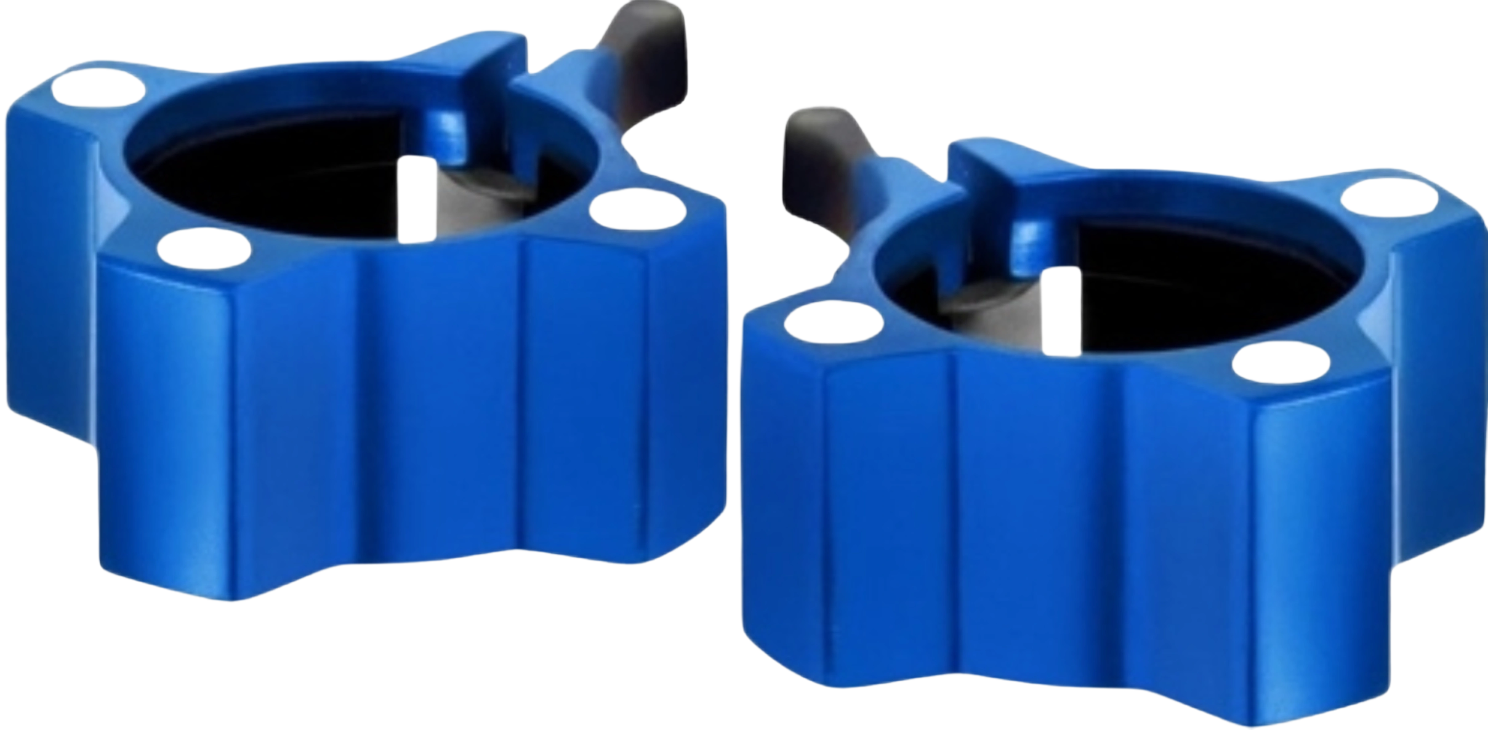 French Fitness Magnetic Aluminum Jaw Lock Collars - Blue (Pair) (New)