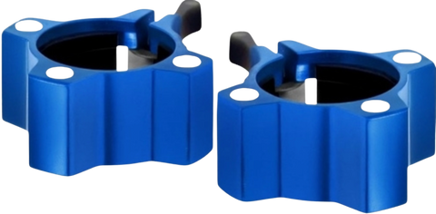 French Fitness Magnetic Aluminum Jaw Lock Collars - Blue (Pair) (New)
