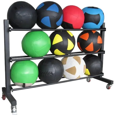 French Fitness 3 Tier Medicine & Slam Ball Rack (New)