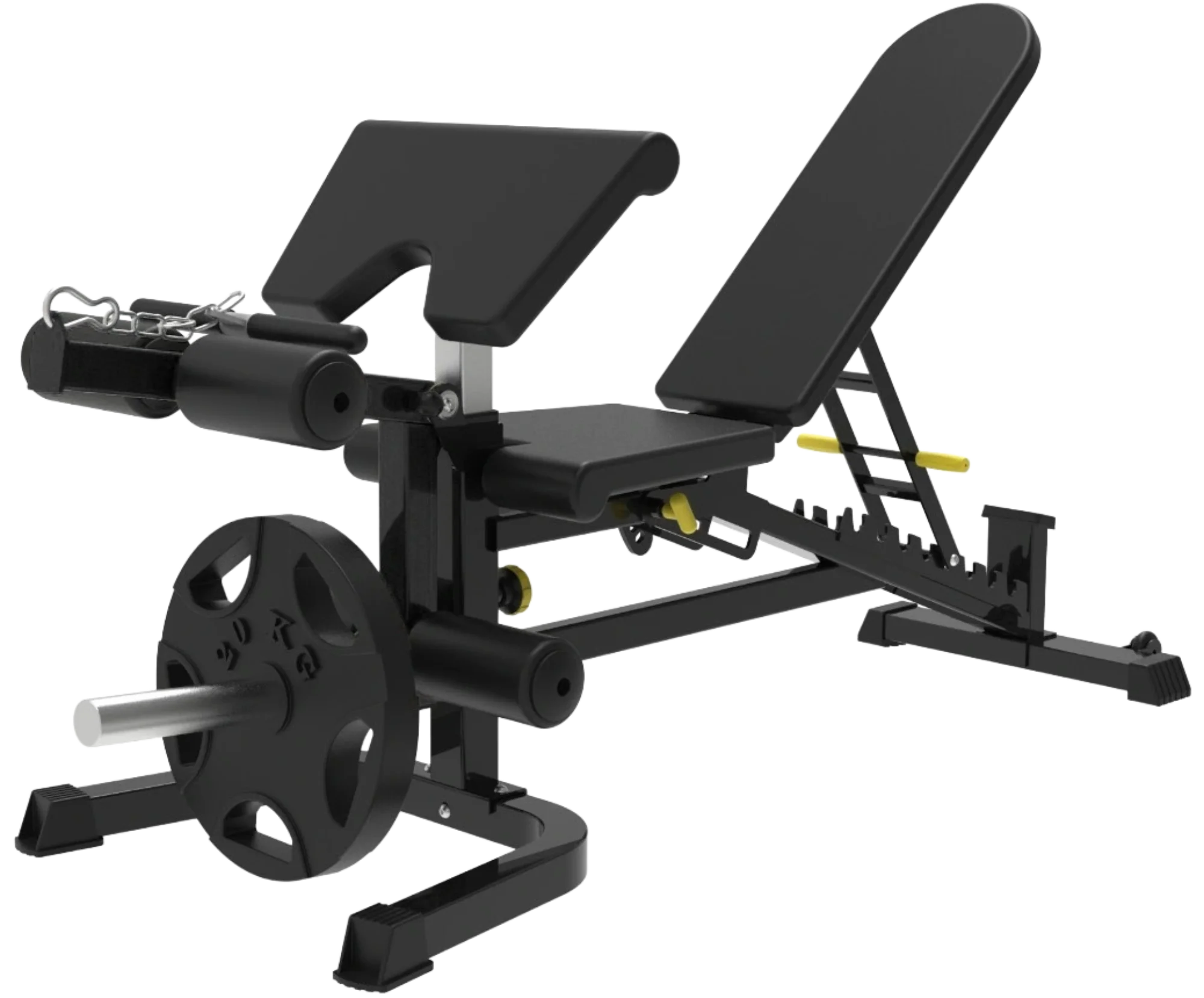 French Fitness Multi Functional Adjustable Bench V2 w/Arm Curl + Leg Ext (New)