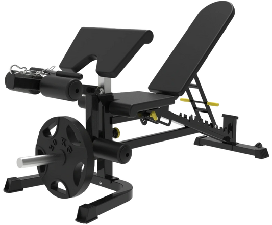 French Fitness Multi Functional Adjustable Bench V2 w/Arm Curl + Leg Ext (New)