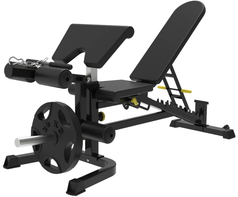 French Fitness Multi Functional Adjustable Bench V2 w/Arm Curl + Leg Ext (New)