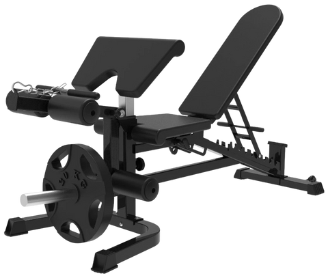 French Fitness Multi Functional Adjustable Bench V2 w/Arm Curl + Leg Ext (New) Image