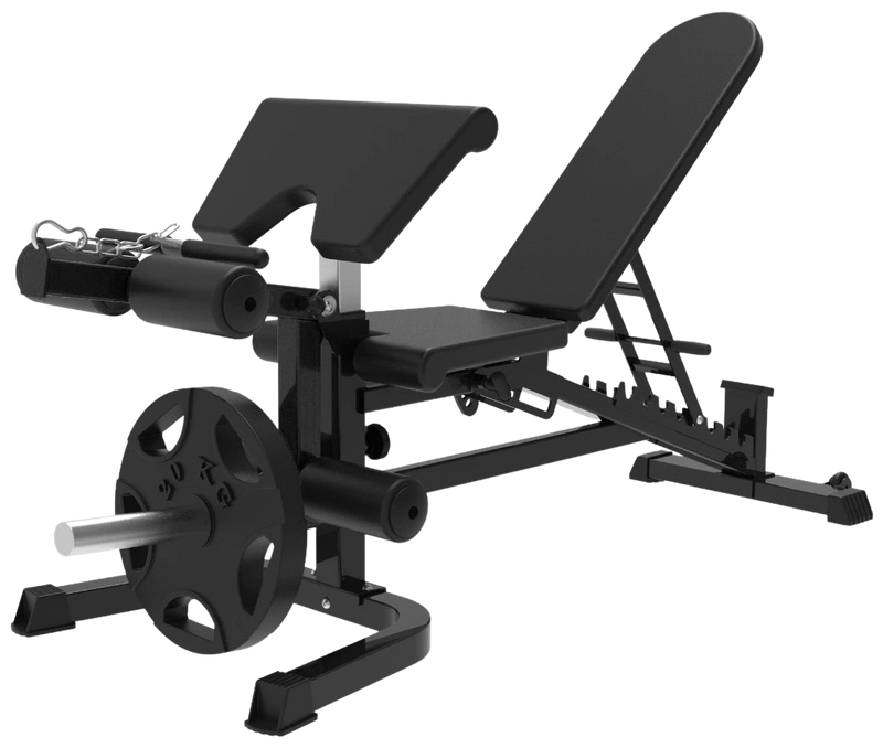 French Fitness Multi Functional Adjustable Bench V2 w/Arm Curl + Leg Ext (New) Image