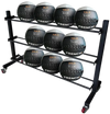 French Fitness Soft Medicine Wall Ball Set of 10 (6 to 25 lbs) w/Rack (New)