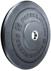 French Fitness Olympic Bumper Plate 10 lbs - Crumb Rubber - Angled View