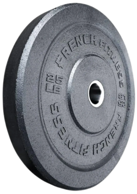 French Fitness Olympic Bumper Plate 25 lbs - Crumb Rubber (New)