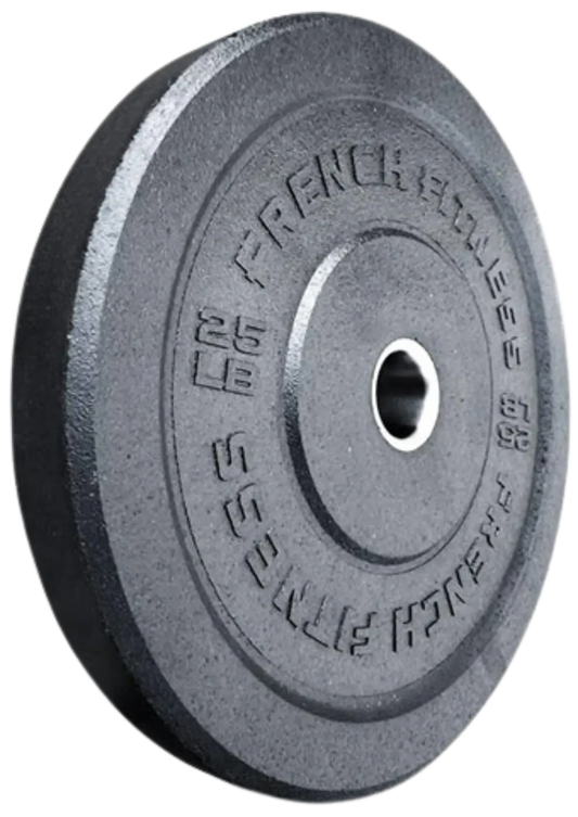 French Fitness Olympic Bumper Plate 25 lbs - Crumb Rubber (New)