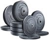 French Fitness Olympic Bumper Plate Set 280 lbs - Crumb Rubber (New)