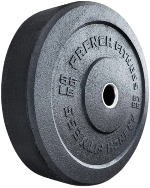 French Fitness Olympic Bumper Plate 55 lbs - Crumb Rubber (New)