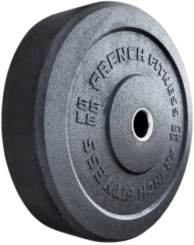 French Fitness Olympic Bumper Plate 55 lbs - Crumb Rubber (New)
