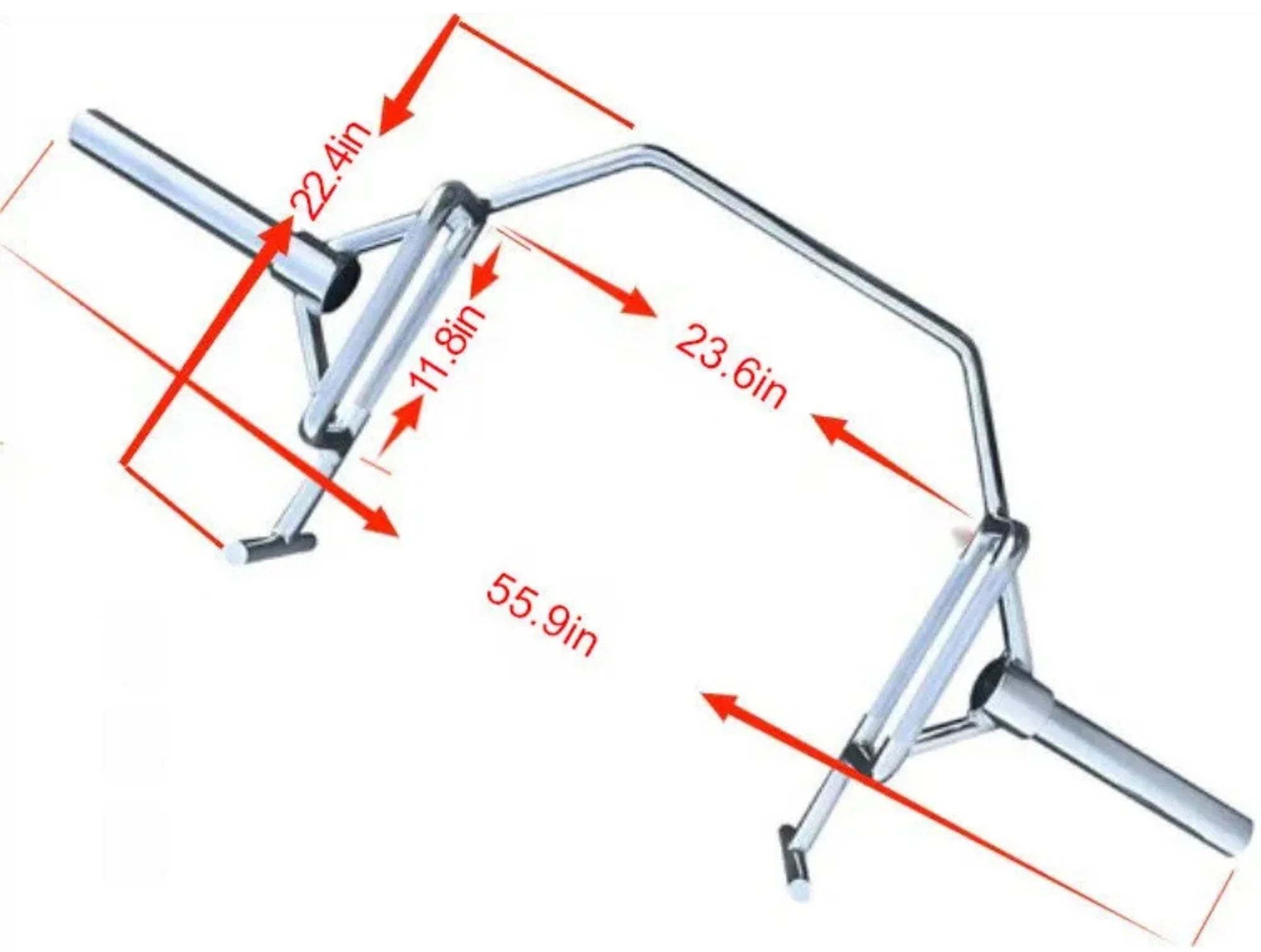 French Fitness Open Hex Olympic Trap Shrug Bar (New)