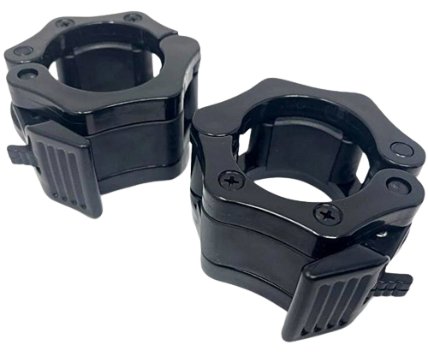 French Fitness Black ABS Olympic Jaw Lock Collars / Clamps (Pair) (New)