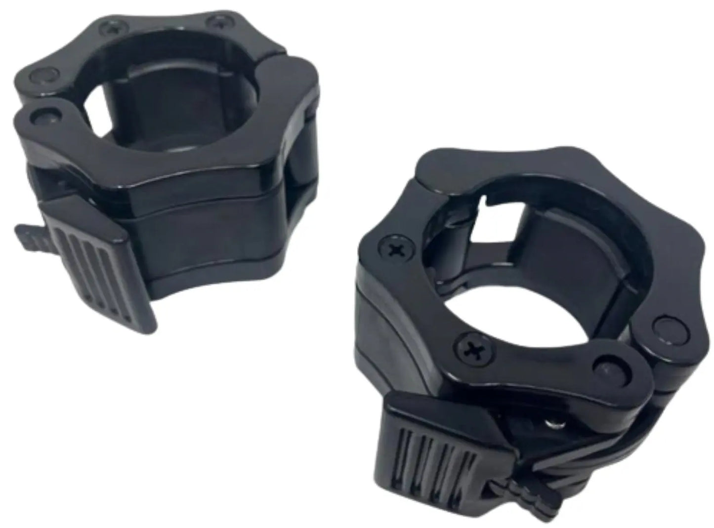 French Fitness Black ABS Olympic Jaw Lock Collars / Clamps (Pair) (New)