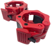 French Fitness Red ABS Olympic Barbell Jaw-Locking Collars / Clamps (Pair) (New)