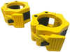 French Fitness Yellow ABS Olympic Jaw Lock Collars / Clamps (Pair) (New)